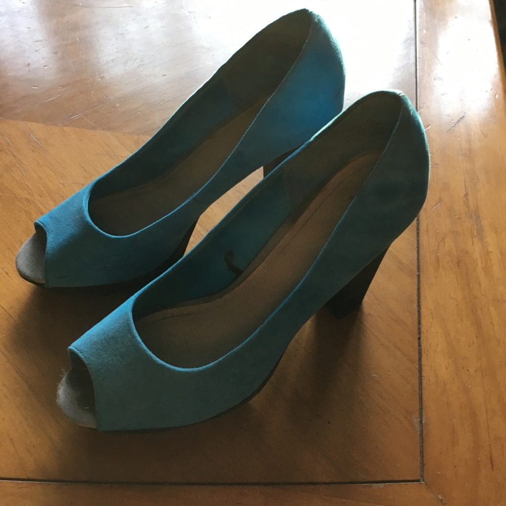 H&M Sky blue open toed heels